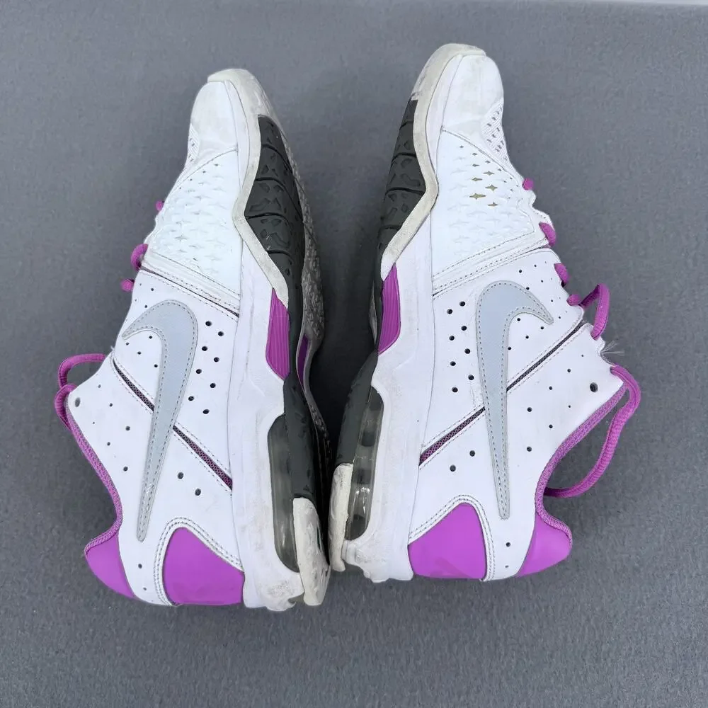 Nike Air Cage Advantage Tennis‎ Shoes 599365-105 Womens 9 White Pink Air Max